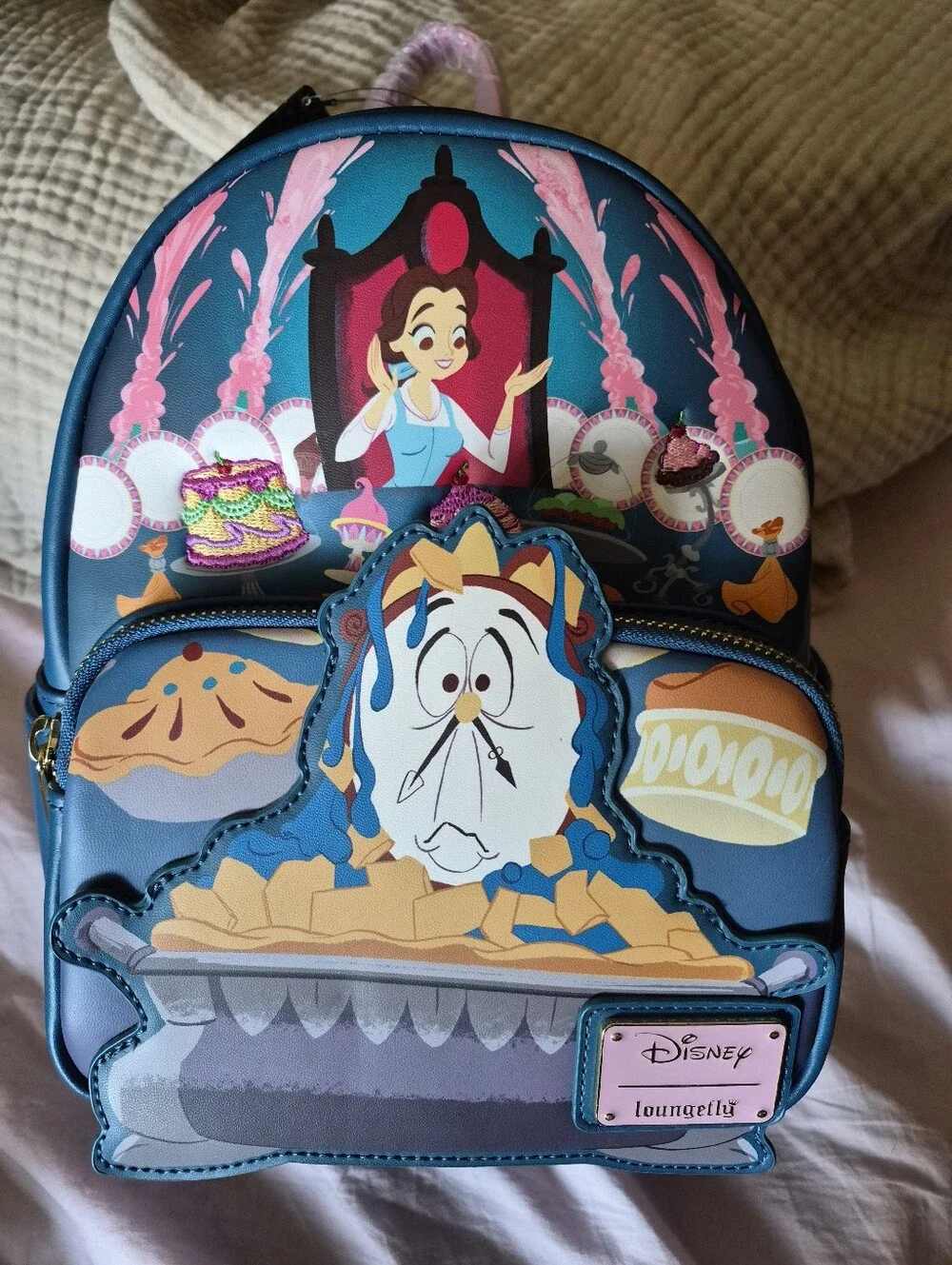 NWT Loungefly Blue and Pink Beauty and the Beast Belle Mini Backpack